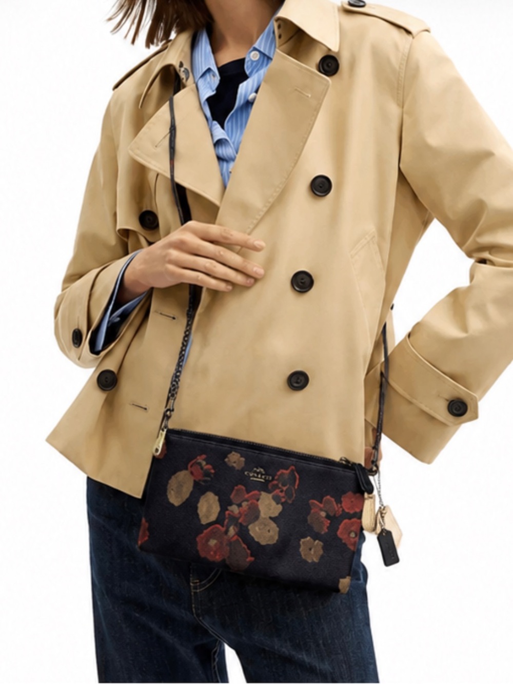 Coach Floral Crossbody Clutch